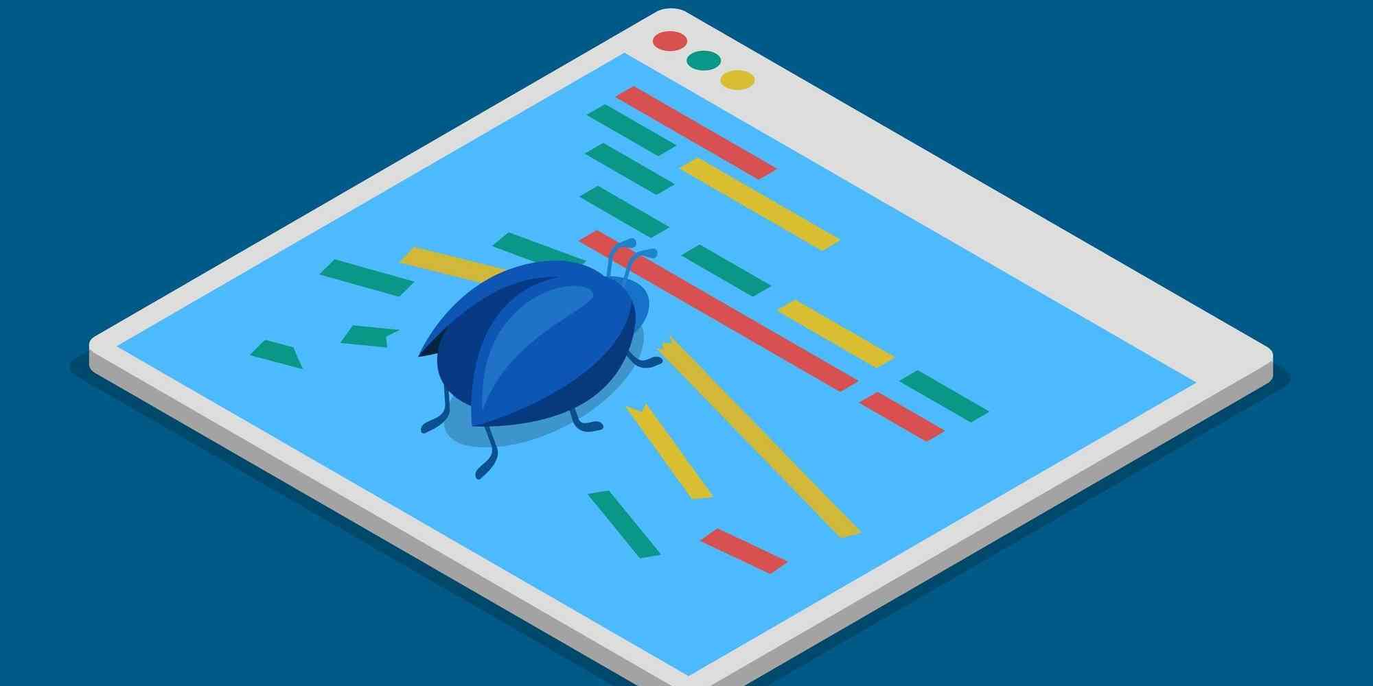 图中是一个卡通画风格的软件界面，上面有一个蓝色的昆虫，下面有彩色线条。